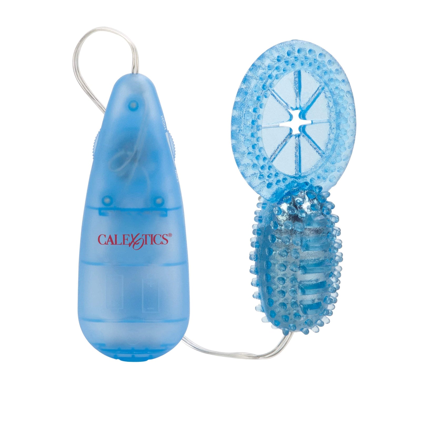 California Exotics - Shanes World His Stimulator Vibrating Cock Ring with Remote (Blue) - Rubber Cock Ring (Vibration) Non Rechargeable Durio.sg