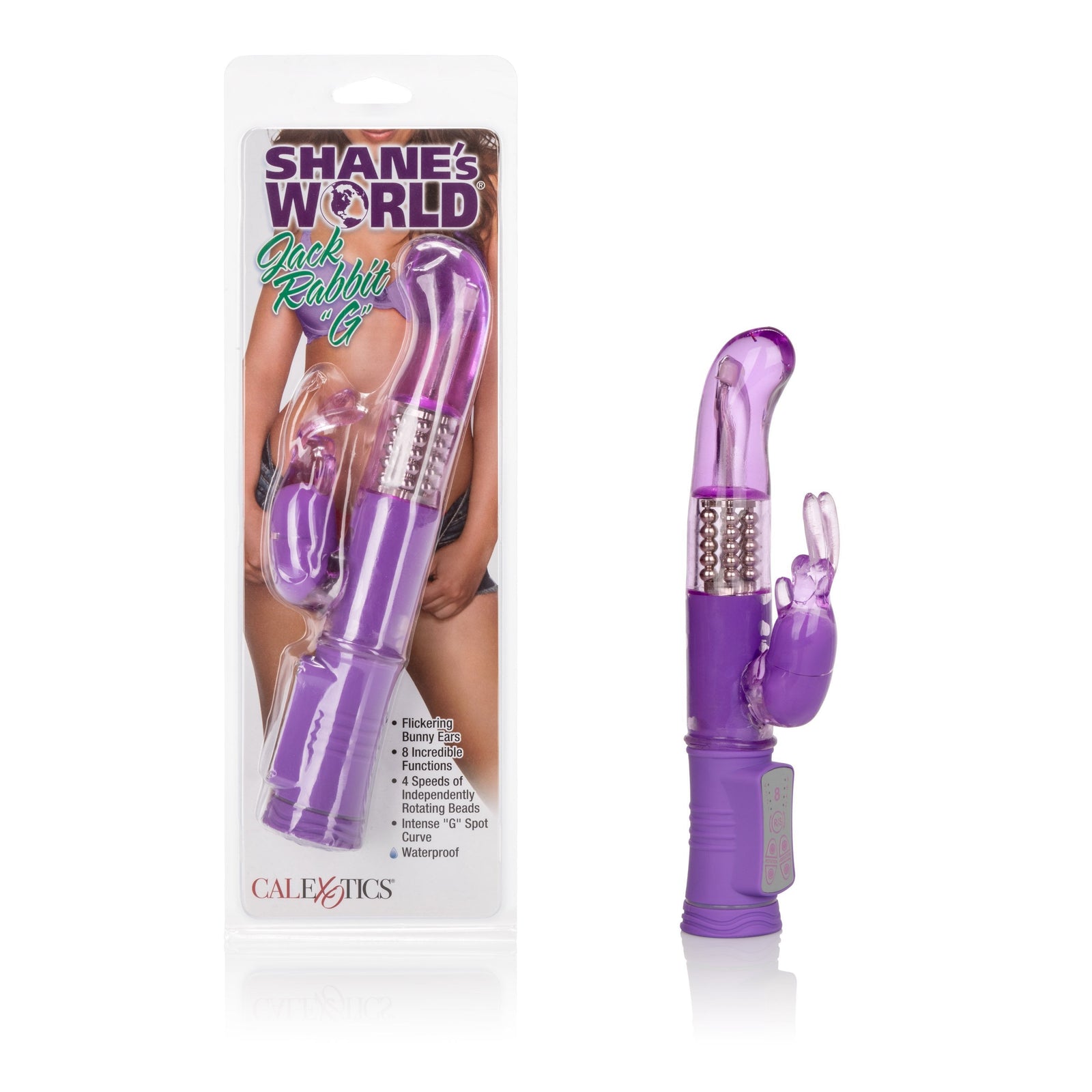 California Exotics - Shane's World Jack Rabbit G Vibrator (Purple) - Rabbit Dildo (Vibration) Non Rechargeable Durio.sg
