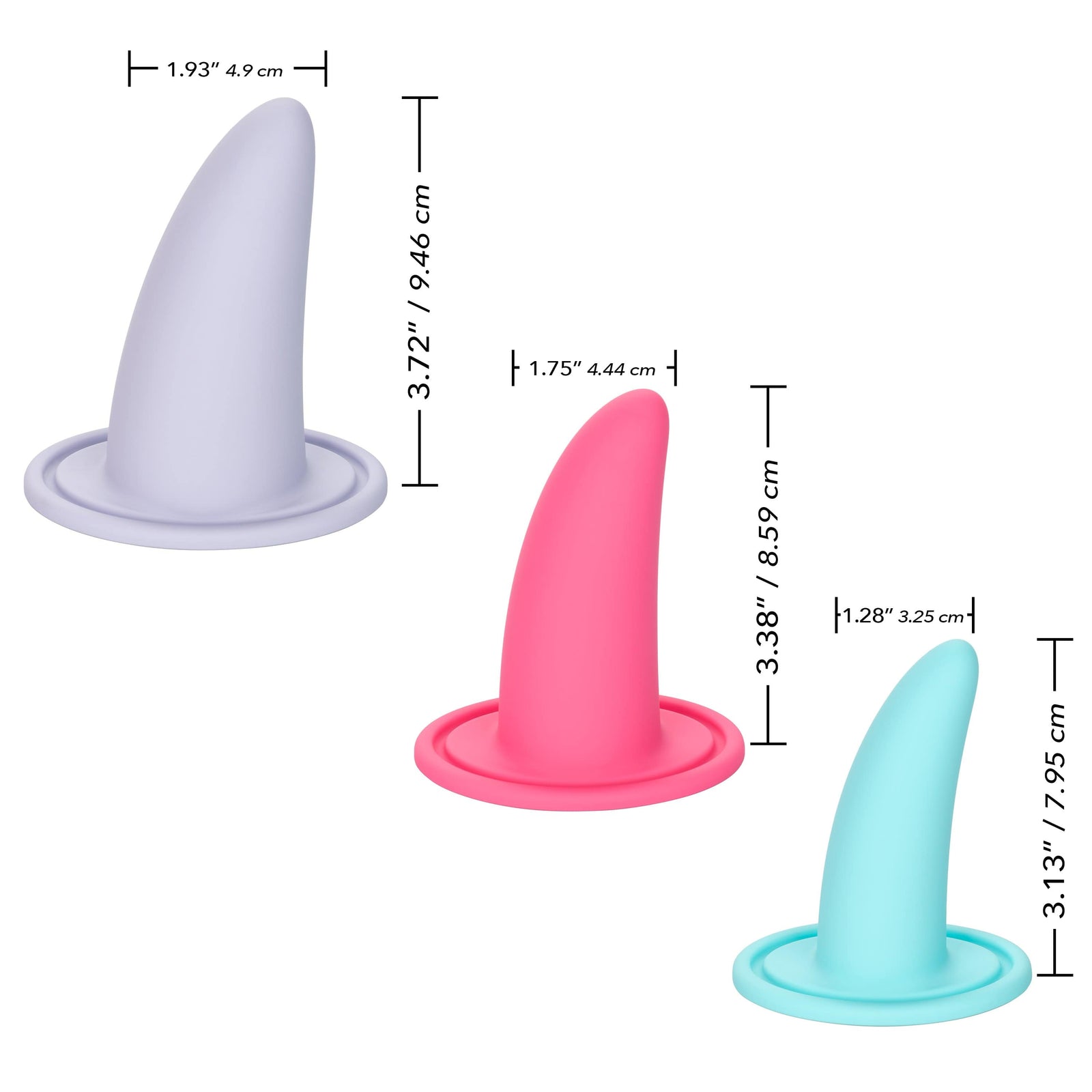 California Exotics - Sheology Advanced 3 Piece Wearable Vaginal Dilator Set (Multi Colour) - Non Realistic Dildo w/o suction cup (Non Vibration) Durio.sg
