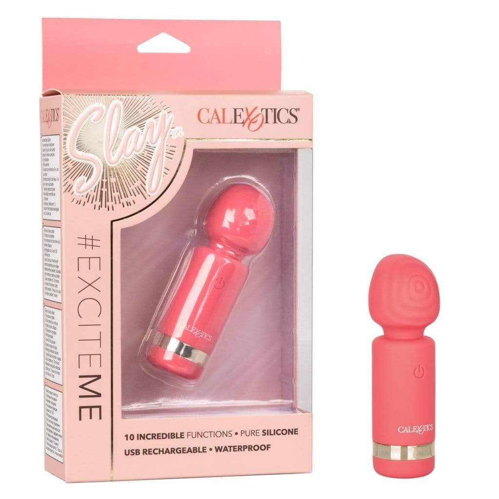 California Exotics - Slay ExciteMe Clit Massager (Pink) - Clit Massager (Vibration) Rechargeable Durio.sg