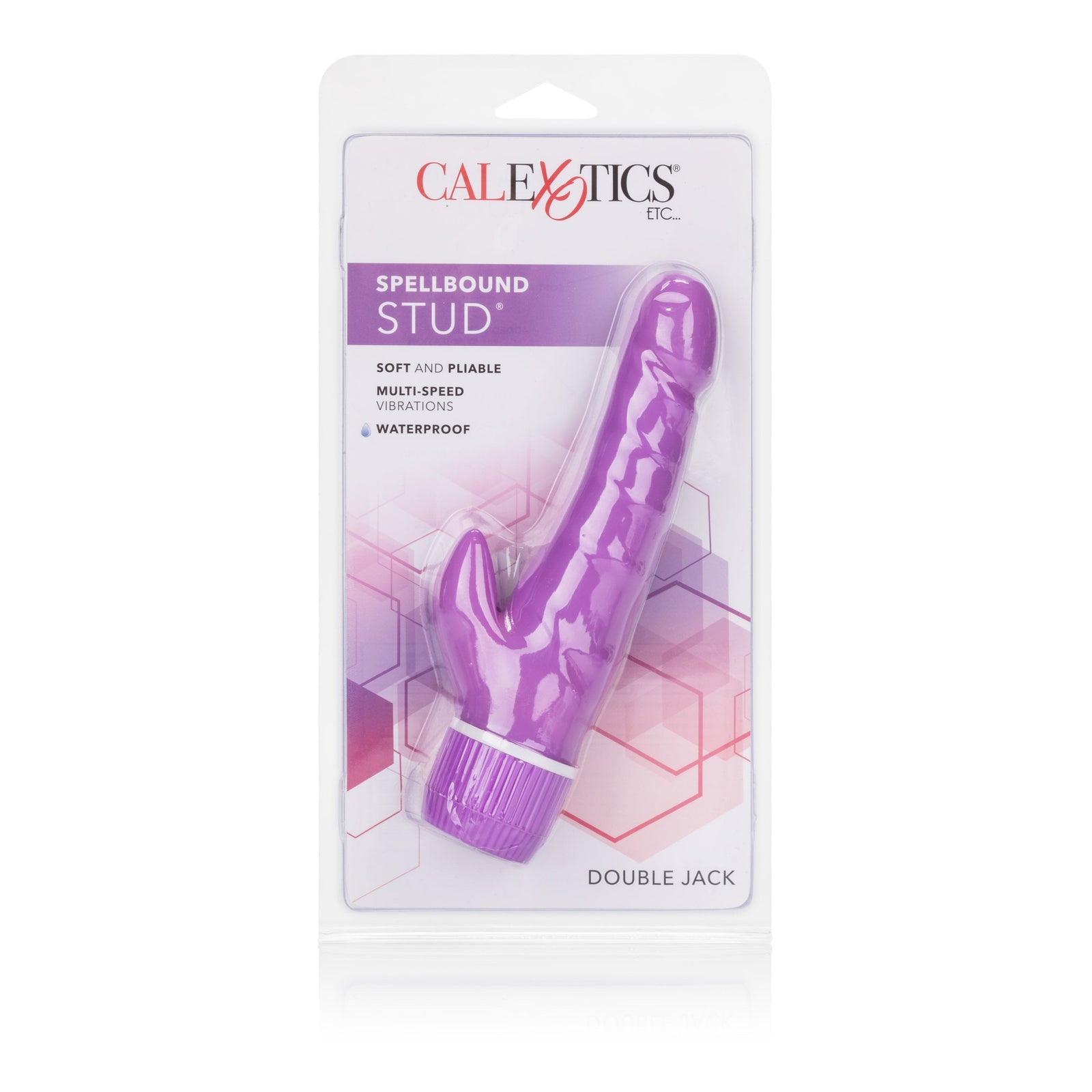California Exotics - Spellbound Stud Double Jack Rabbit Vibrator (Purple) - Rabbit Dildo (Vibration) Non Rechargeable Durio.sg