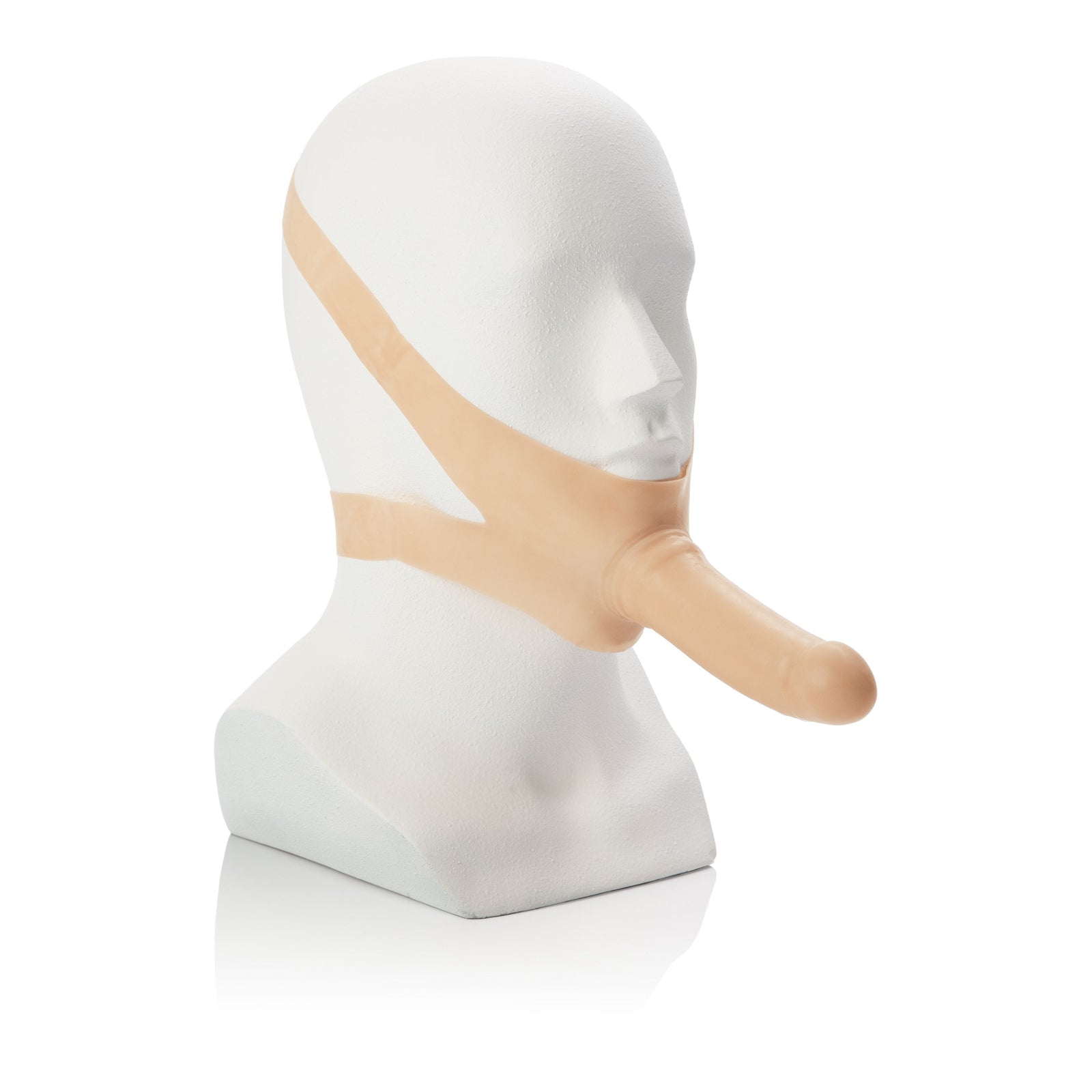 California Exotics - The Accommodator Latex Dong Penetrator (Beige) - Realistic Gay Dildo w/o suction cup (Non Vibration) Durio.sg