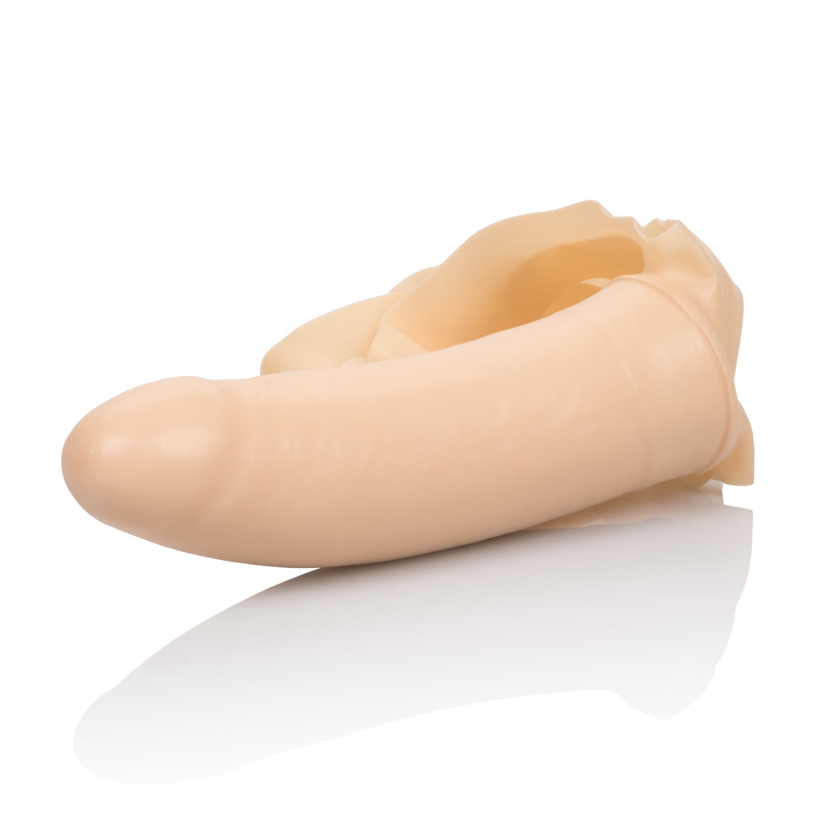 California Exotics - The Accommodator Latex Dong Penetrator (Beige) - Realistic Gay Dildo w/o suction cup (Non Vibration) Durio.sg