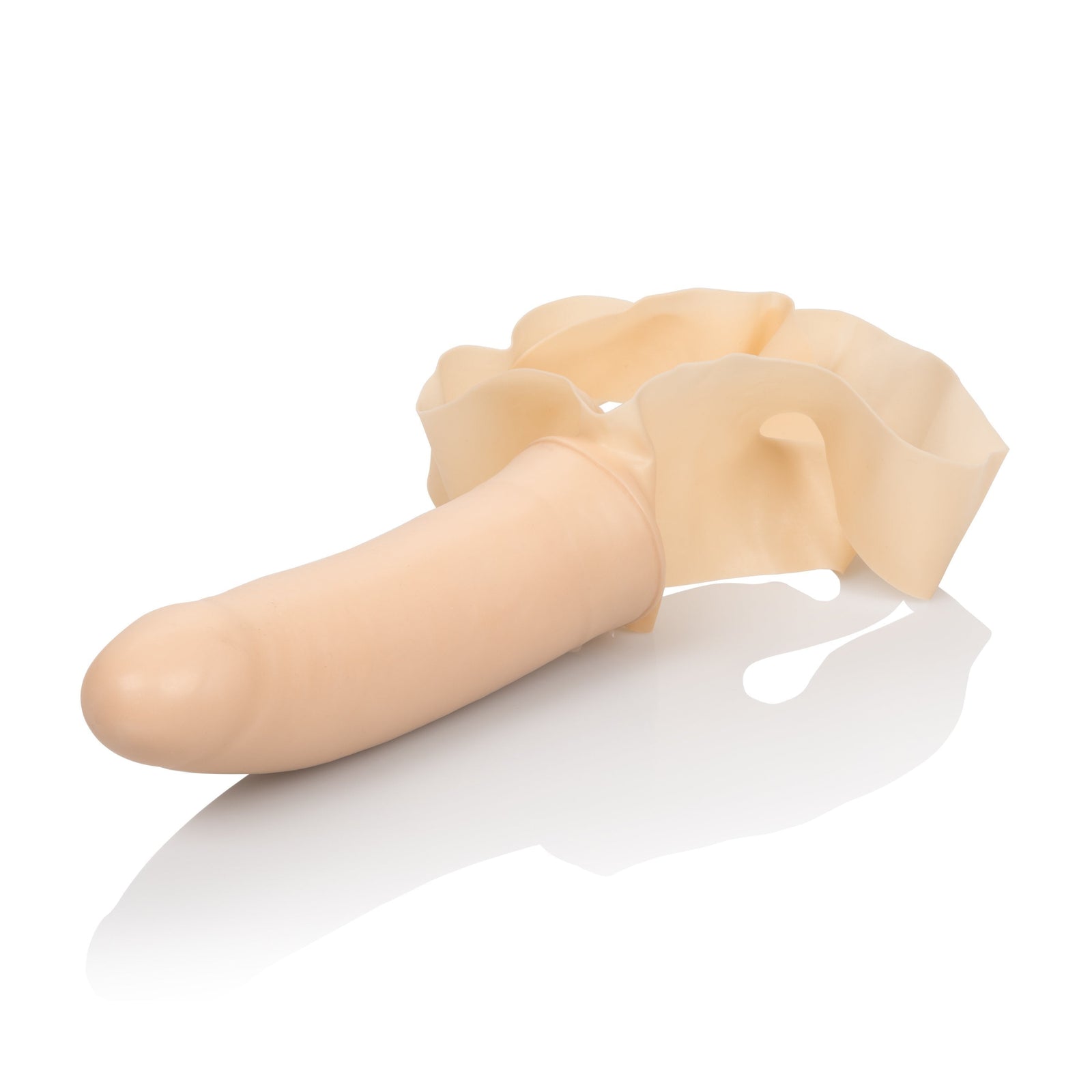 California Exotics - The Accommodator Latex Dong Penetrator (Beige) - Realistic Gay Dildo w/o suction cup (Non Vibration) Durio.sg