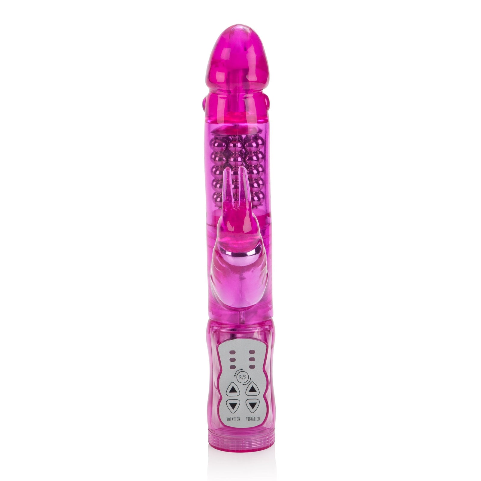 California Exotics - The Original Waterproof 5 Rows Jack Rabbit Vibrator Starter (Pink) - Rabbit Dildo (Vibration) Non Rechargeable Durio.sg