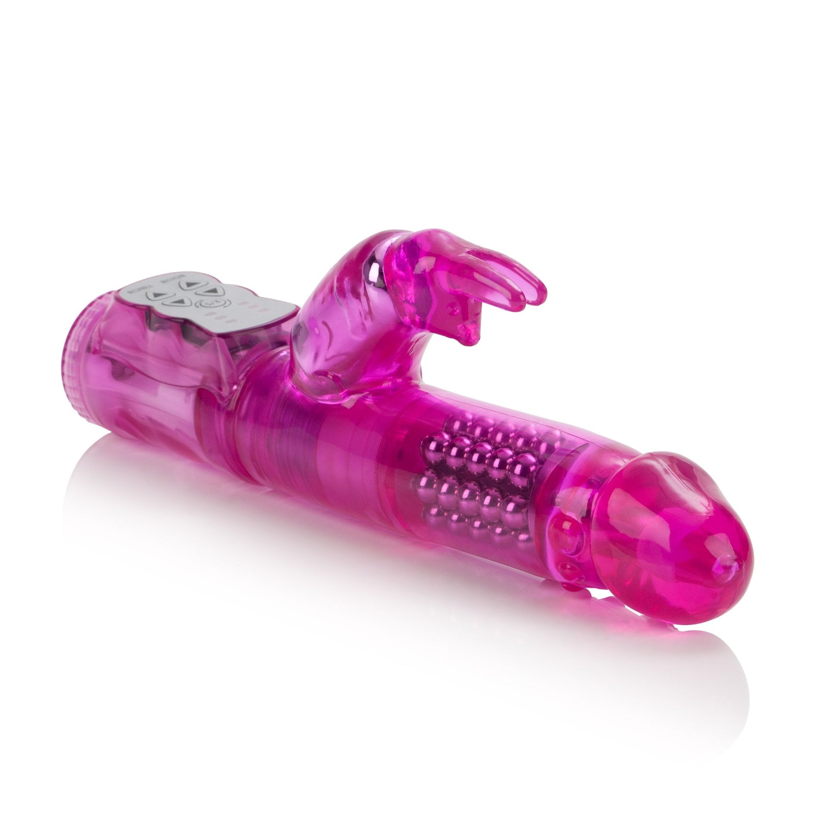 California Exotics - The Original Waterproof 5 Rows Jack Rabbit Vibrator Starter (Pink) - Rabbit Dildo (Vibration) Non Rechargeable Durio.sg