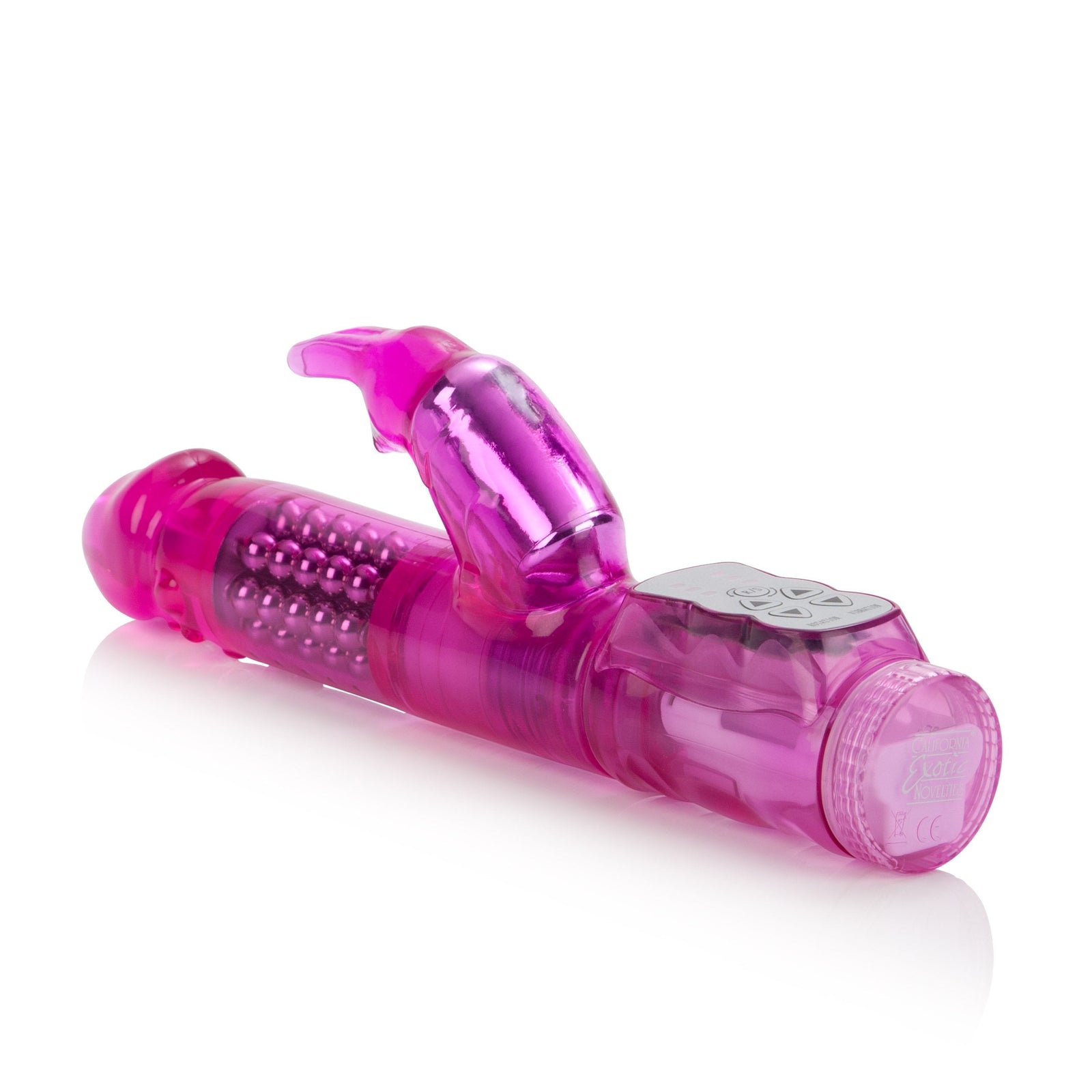 California Exotics - The Original Waterproof 5 Rows Jack Rabbit Vibrator Starter (Pink) - Rabbit Dildo (Vibration) Non Rechargeable Durio.sg