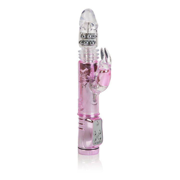 California Exotics - Thrusting Orgasm Jack Rabbit Vibrator (Pink) - Rabbit Dildo (Vibration) Non Rechargeable Durio.sg