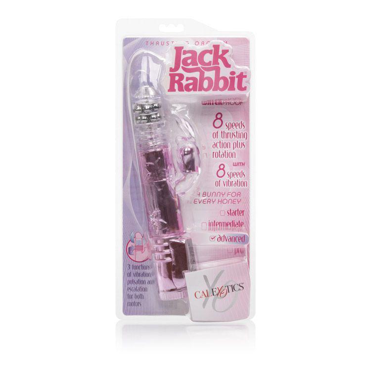 California Exotics - Thrusting Orgasm Jack Rabbit Vibrator (Pink) - Rabbit Dildo (Vibration) Non Rechargeable Durio.sg