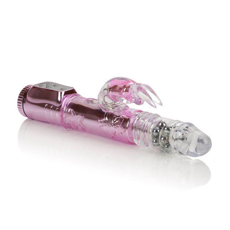 California Exotics - Thrusting Orgasm Jack Rabbit Vibrator (Pink) - Rabbit Dildo (Vibration) Non Rechargeable Durio.sg