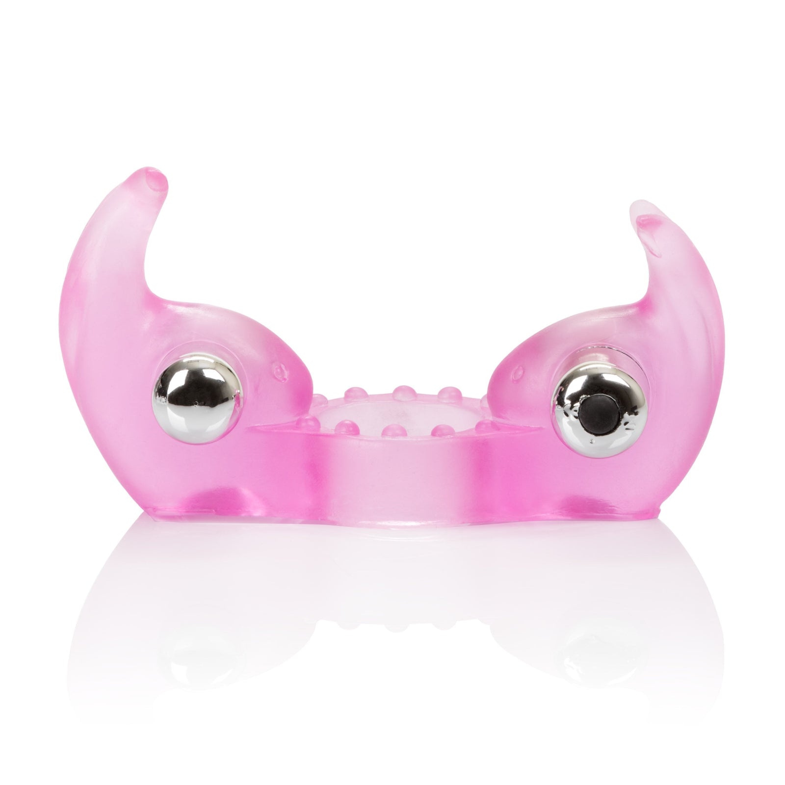 California Exotics - Triple Orgasm Enhancer Vibrating Cock Ring (Pink) - Rubber Cock Ring (Vibration) Non Rechargeable Durio.sg
