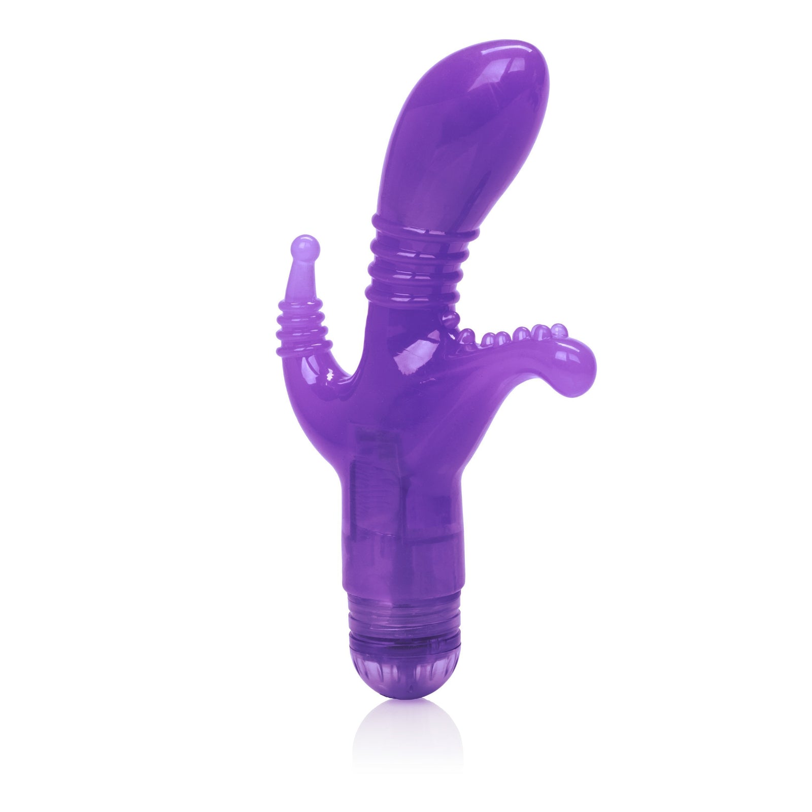 California Exotics - Triple Tease G Spot Vibrator (Purple) - G Spot Dildo (Vibration) Non Rechargeable Durio.sg