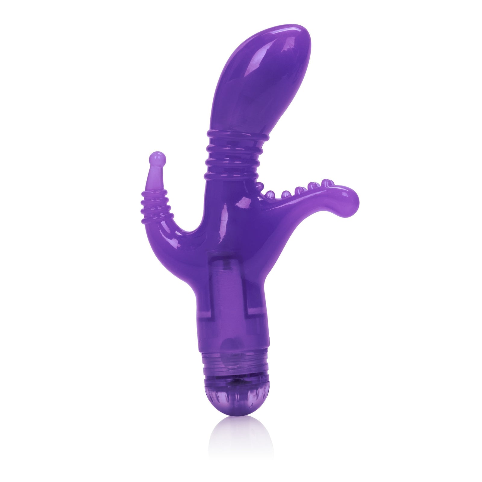 California Exotics - Triple Tease G Spot Vibrator (Purple) - G Spot Dildo (Vibration) Non Rechargeable Durio.sg