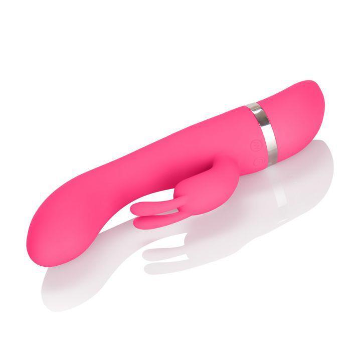 California Exotics - Utopia Bunny Massager (Pink) - Rabbit Dildo (Vibration) Non Rechargeable Durio.sg