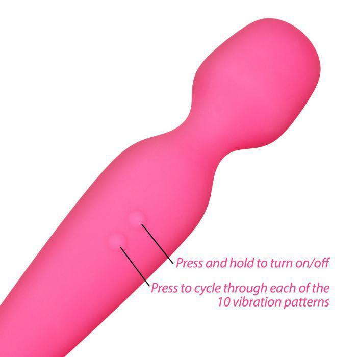 California Exotics - Utopia Rechargeable Vibrating Massage Wand (Pink) - Wand Massagers (Vibration) Rechargeable Durio.sg
