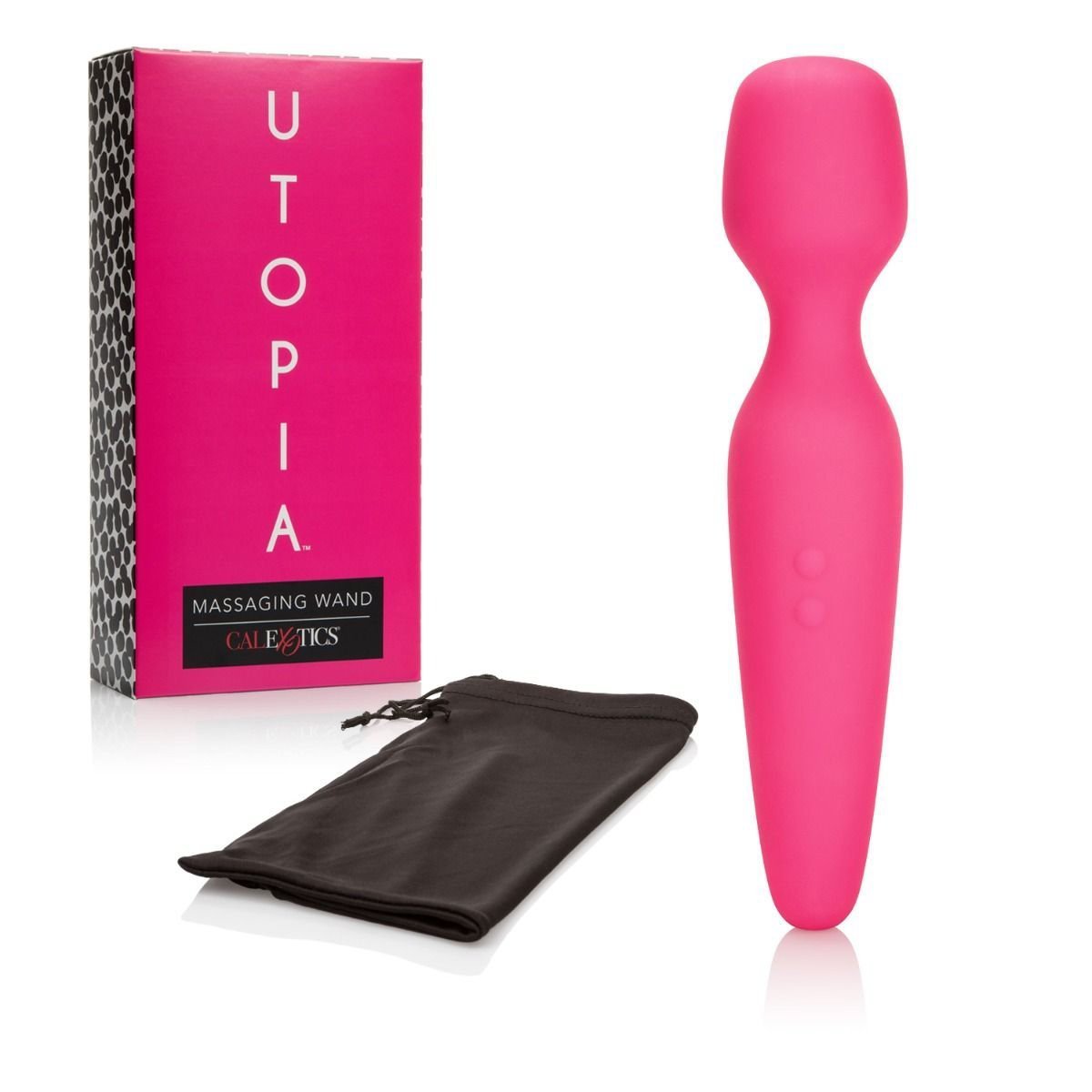 California Exotics - Utopia Rechargeable Vibrating Massage Wand (Pink) - Wand Massagers (Vibration) Rechargeable Durio.sg
