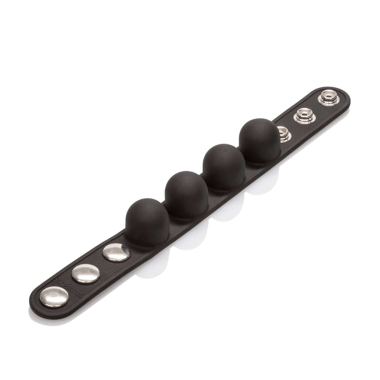 California Exotics - Weighted Ball Stretcher Cock Ring (Black) - Silicone Cock Ring (Non Vibration) Durio.sg