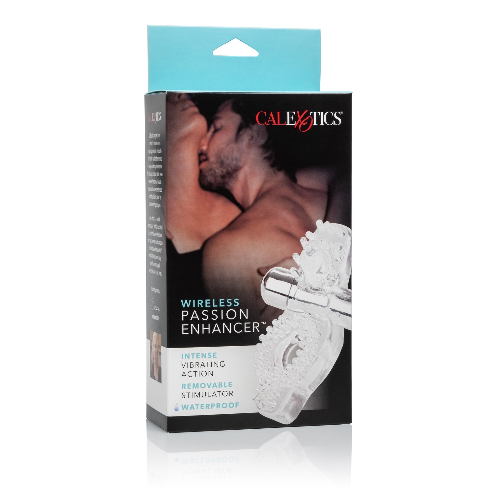 California Exotics - Wireless Passion Enhancer Vibrating Cock Ring (Clear) - Rubber Cock Ring (Vibration) Non Rechargeable Durio.sg