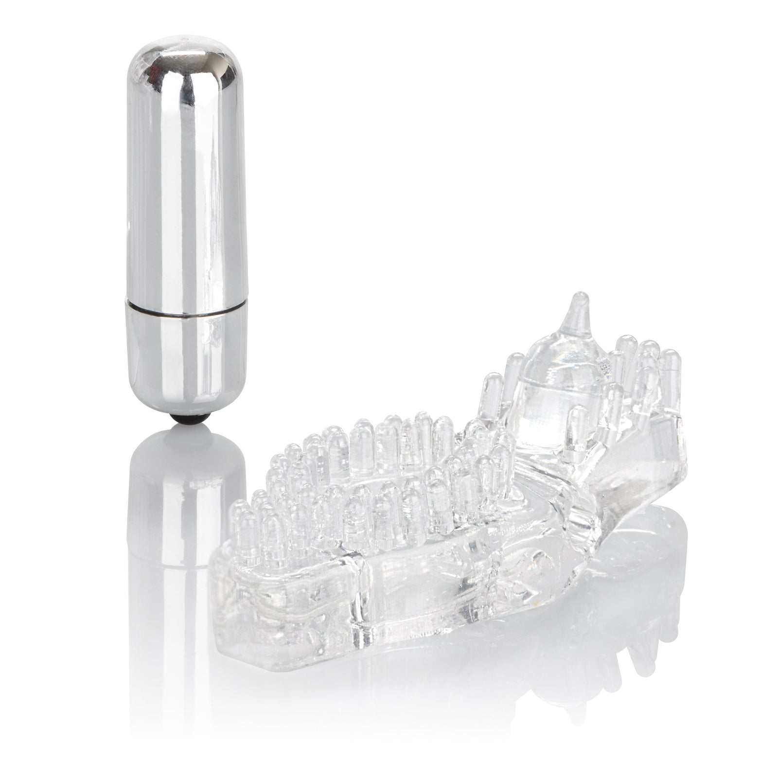 California Exotics - Wireless Passion Enhancer Vibrating Cock Ring (Clear) - Rubber Cock Ring (Vibration) Non Rechargeable Durio.sg