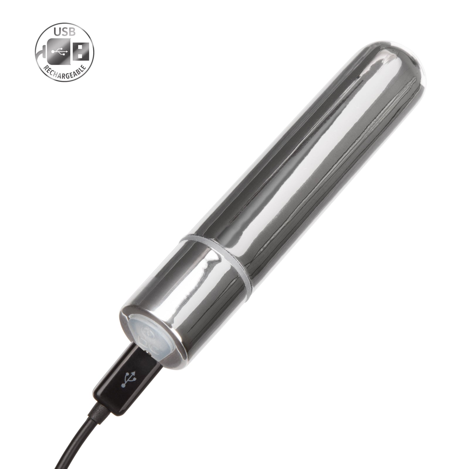 California Exotics - Wireless USB Rechargeable Bullet Vibrator (Silver) - Bullet (Vibration) Rechargeable Durio.sg