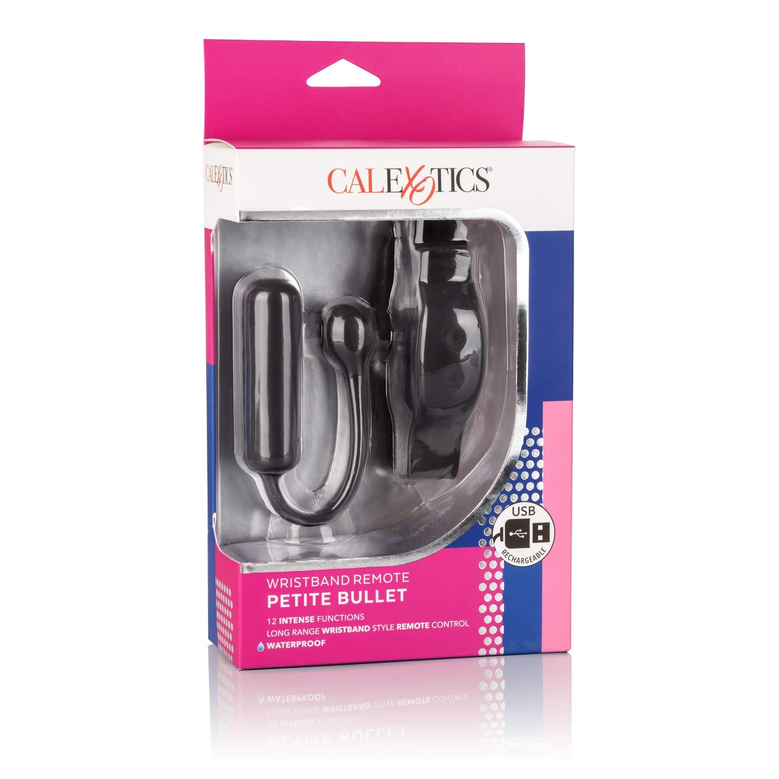 California Exotics - Wristband Remote Petite Bullet Vibrator (Black) - Bullet (Vibration) Rechargeable Durio.sg