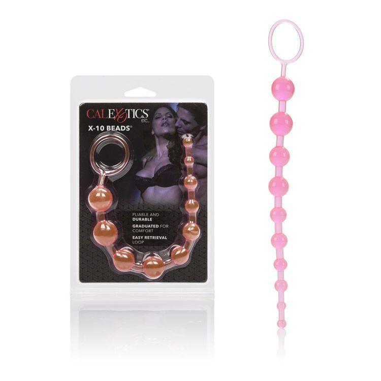 California Exotics - X-10 Beads (Pink) - Anal Beads (Non Vibration) Durio.sg
