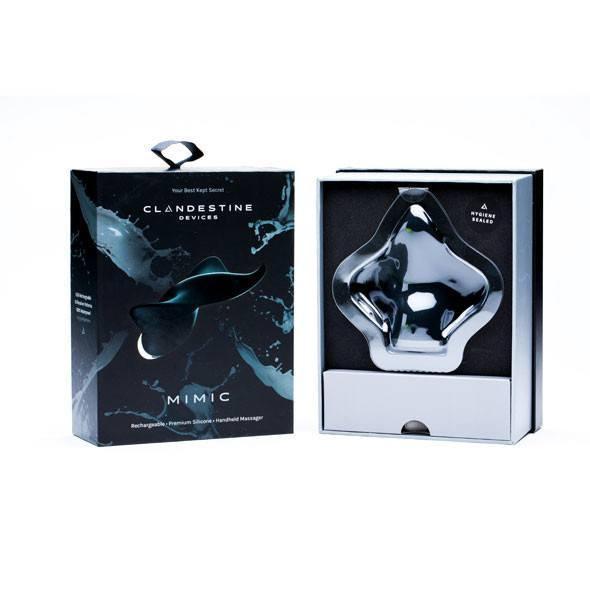 Clandestine - Mimic Vibrating Clit Massager (Black) - Clit Massager (Vibration) Rechargeable Durio.sg