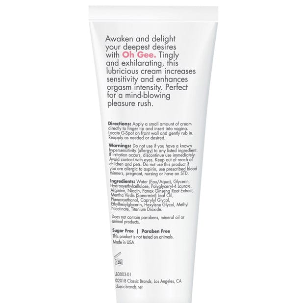 Classic Erotica - CGC Oh Gee G Spot Stimulant Arousal Gel 1oz - Arousal Gel Durio.sg