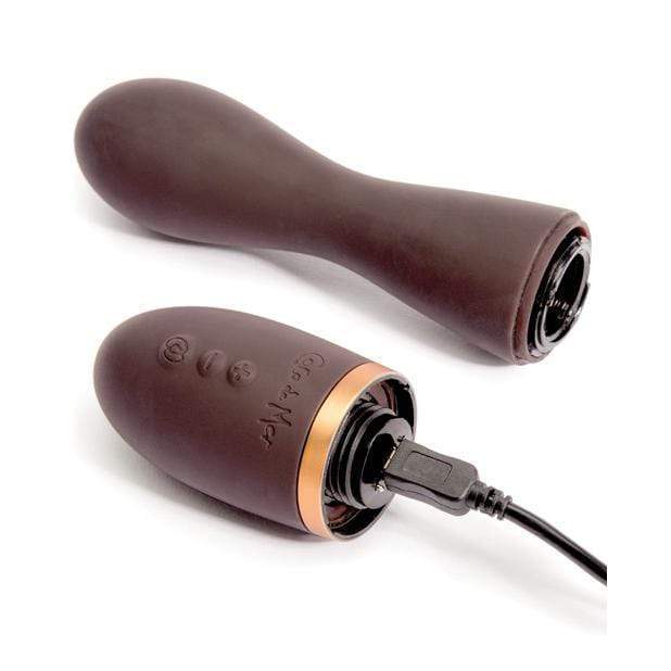 Coco de Mer - Emmeline Pleasure Wand Massager (Brown) - Wand Massagers (Vibration) Rechargeable Durio.sg