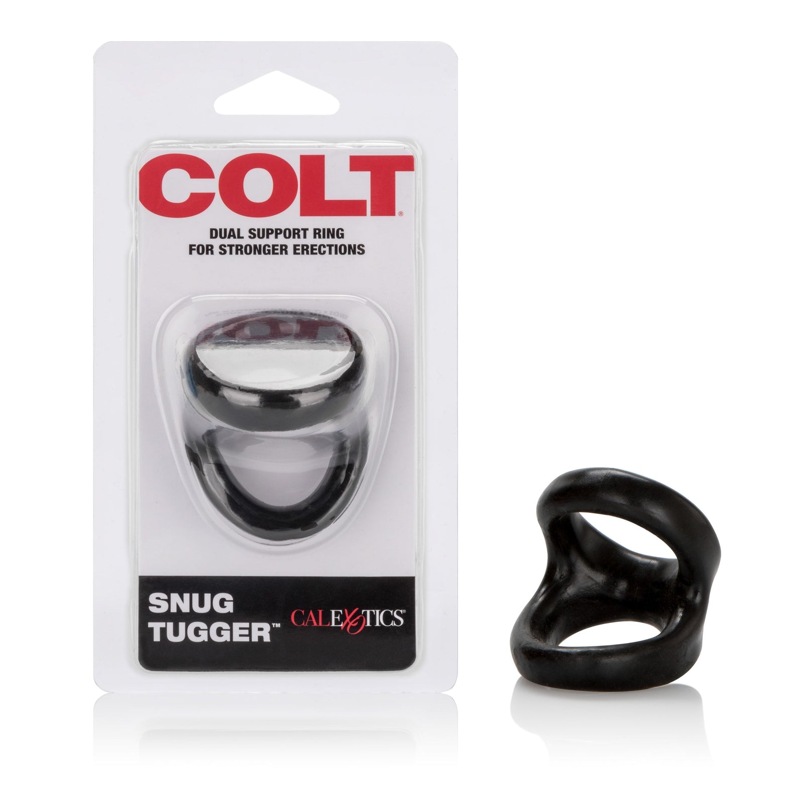 Colt - Snug Tugger Cock Ring (Black) - Rubber Cock Ring (Non Vibration) Durio.sg