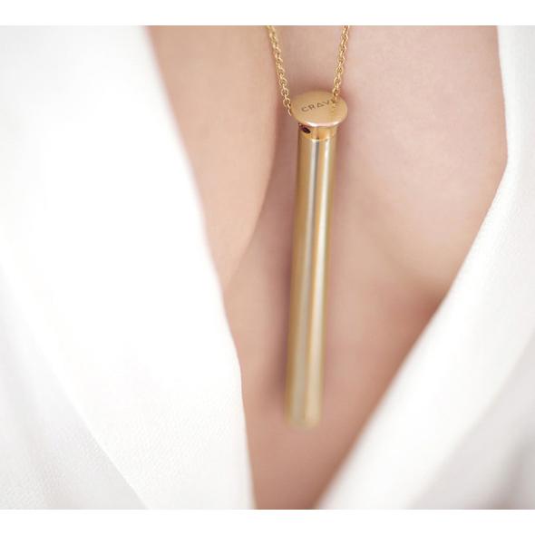 Crave - Vesper Vibrator Necklace (Gold) - Discreet Toys Durio.sg