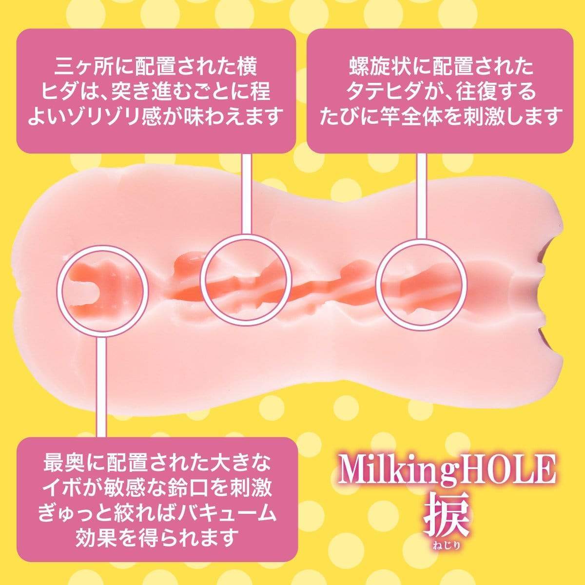 DNA - Milking Hole Screw Onahole (Beige) - Masturbator Vagina (Non Vibration) Durio.sg
