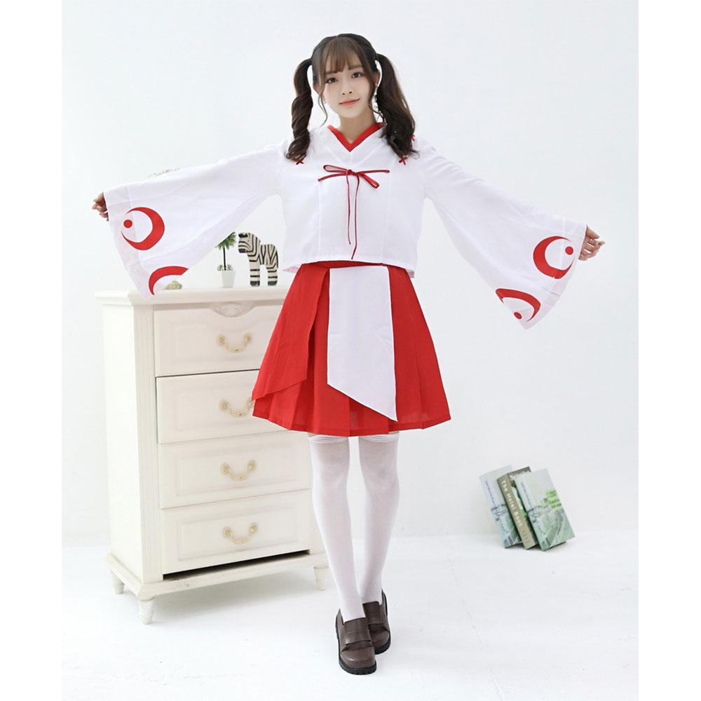 Daydream - A Shrine Maiden Costume (Multi Colour) - Costumes Durio.sg