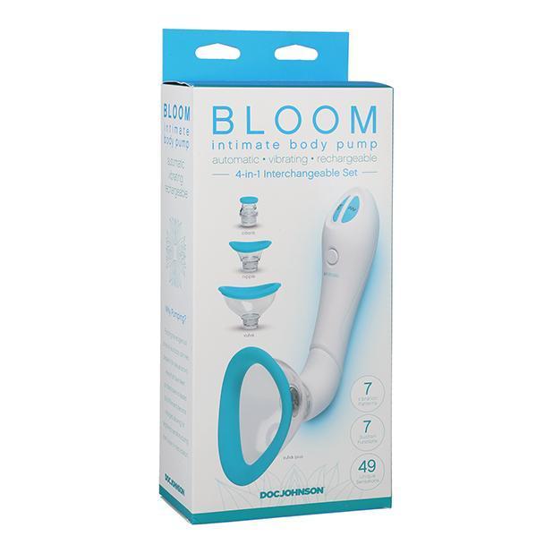 Doc Johnson - Bloom Intimate Body Automatic Vibrating Rechargeable Body Pump (Blue) - Clitoral Pump (Vibration) Rechargeable Durio.sg