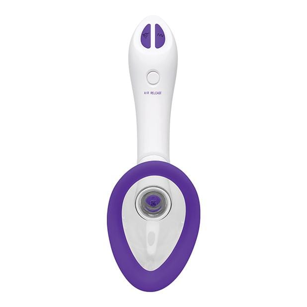 Doc Johnson - Bloom Intimate Body Automatic Vibrating Rechargeable Body Pump (White) - Clitoral Pump (Vibration) Rechargeable Durio.sg
