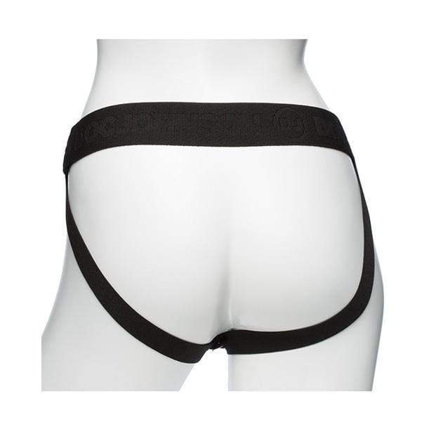 Doc Johnson - Body Extensions Be Aroused Vibrating 2 Piece Strap On Set (Black) - Strap On with Hollow Dildo for Male (Non Vibration) Durio.sg