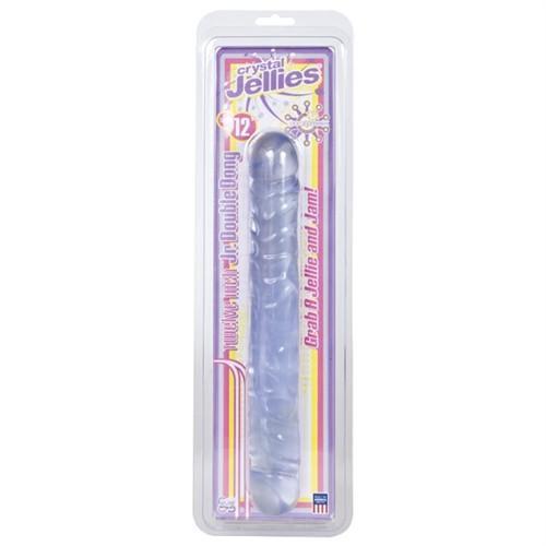 Doc Johnson - Crystal Jellies Jr. Double Dong 12" (Clear) - Double Dildo (Non Vibration) Durio.sg