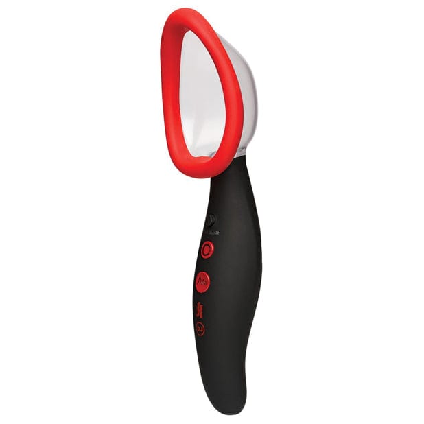 Doc Johnson - Kink Pumped Rechargeable Automatic Vibrating Pussy Pump (Black/Red) - Clitoral Pump (Vibration) Rechargeable Durio.sg