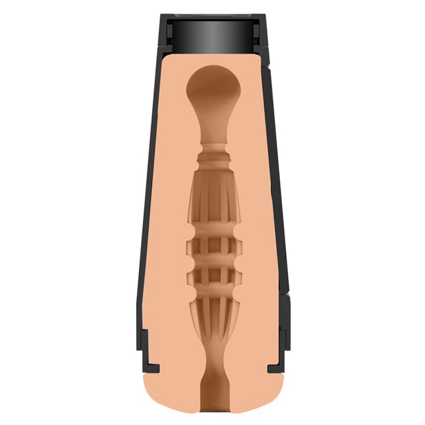 Doc Johnson - Man Squeeze Stud Ultraskyn Stroker Masturbator Ass (Vanilla) - Masturbator Ass (Non Vibration) Durio.sg