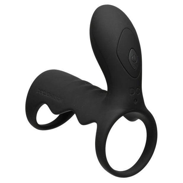 Doc Johnson - OptiMale Vibrating Cock Cage with Wireless Remote (Black) - Remote Control Cock Sleeves (Vibration) Rechargeable Durio.sg
