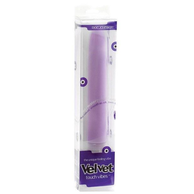 Doc Johnson - Velvet Touch 7" Vibe (Purple) - Non Realistic Dildo w/o suction cup (Vibration) Non Rechargeable Durio.sg