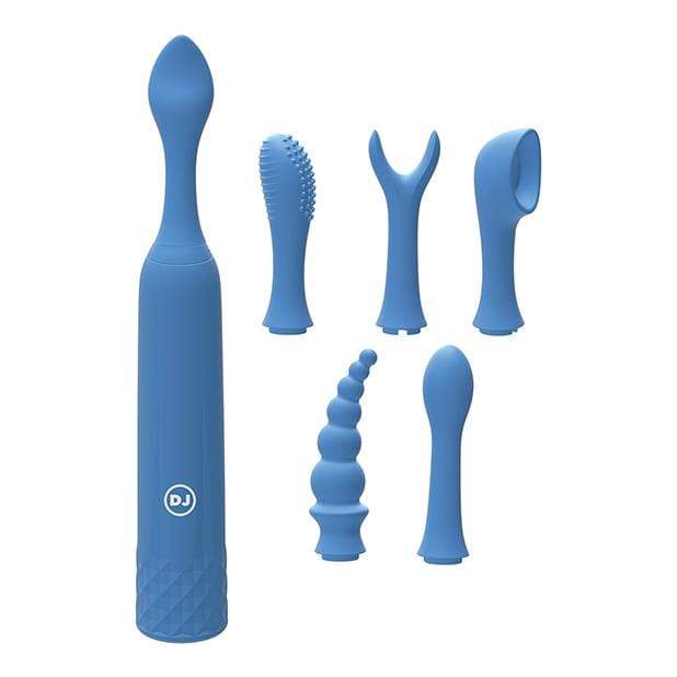 Doc Johnson - iVibe Select iQuiver 7 Piece Set Vibrator (Blue) - Clit Massager (Vibration) Rechargeable Durio.sg