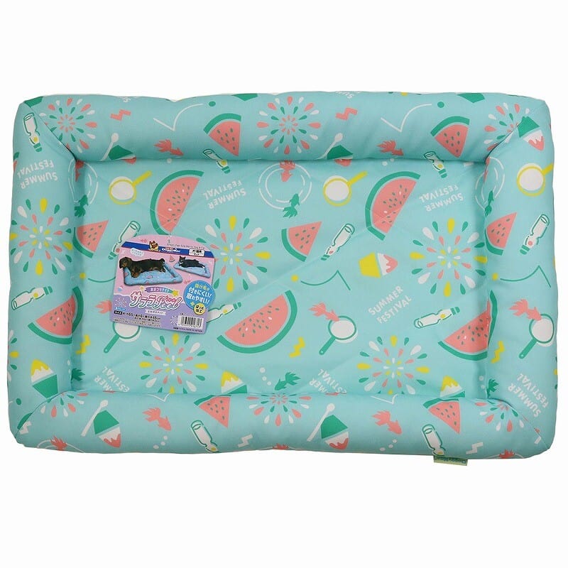 DoggyMan - Hayashi Sarara Feel Edged Summer Festival Water Resistent Pet Bed (Blue) - Pet Bed Durio.sg
