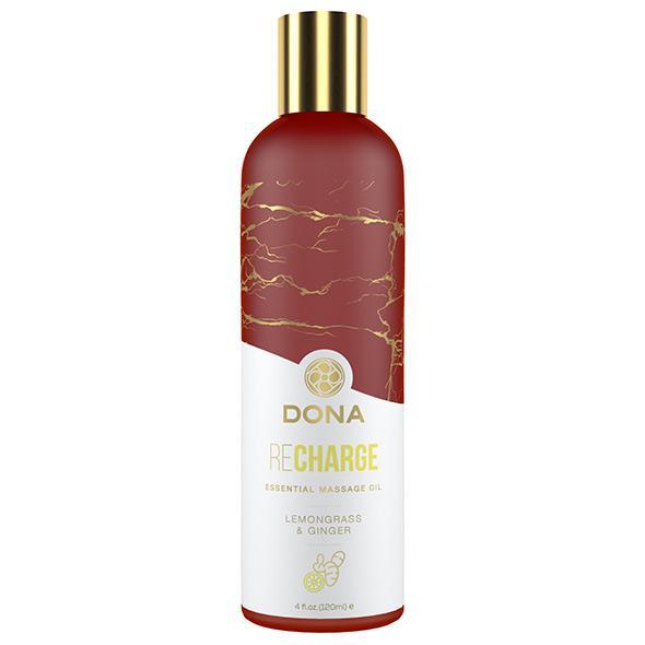 Dona - Recharge Lemongrass and Ginger Essential Massage Oil 120ml - Massage Oil Durio.sg