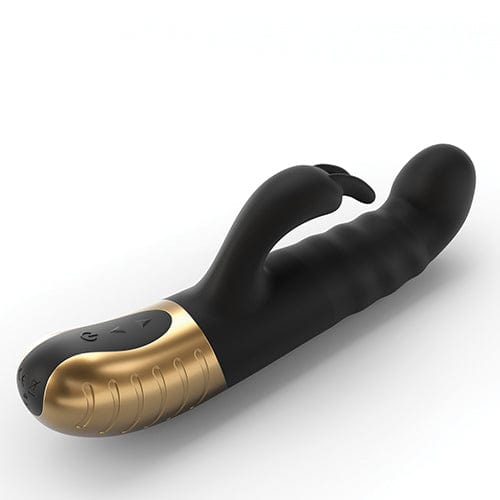 Dorcel - G Stormer Thrusting G Spot Rabbit Vibrator (Black/Gold) - Rabbit Dildo (Vibration) Rechargeable Durio.sg