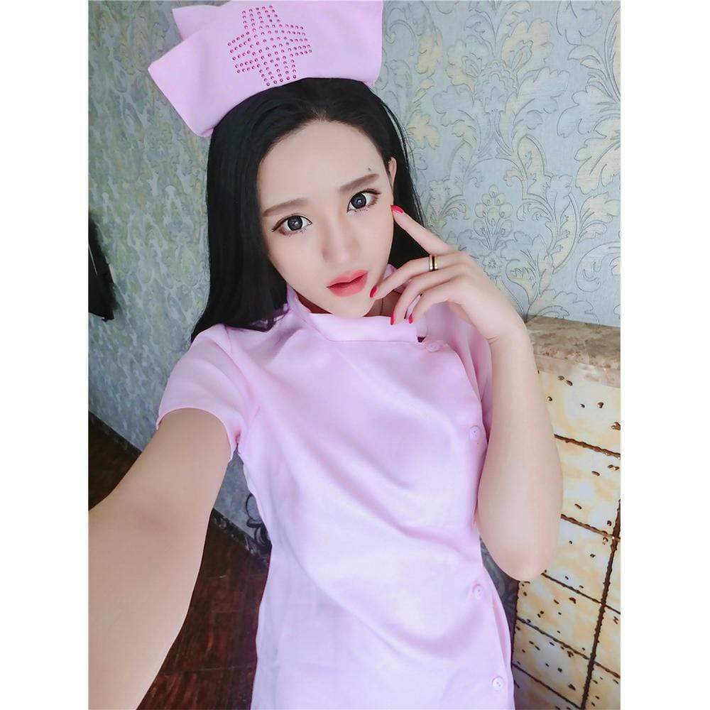 EROX - Royal Road Sexy Nurse Costume (Pink) - Costumes Durio.sg