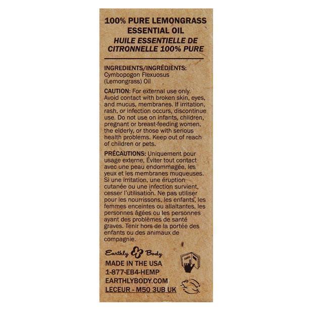 Earthly Body - 100% Pure Essential Oils Lemongrass 10 ml - Essential Oil Durio.sg