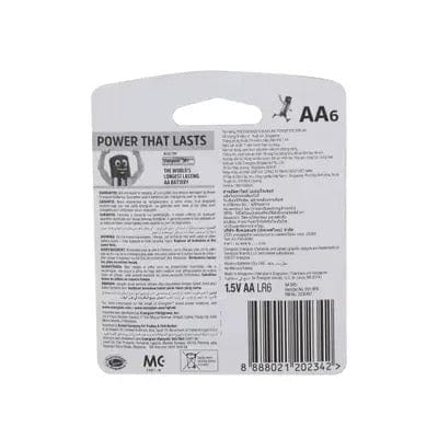 Energizer - Alkaline Power E91 Battery Value Pack of 6 AA - Battery Durio.sg