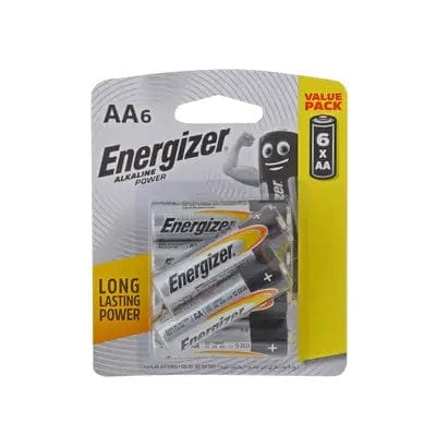 Energizer - Alkaline Power E91 Battery Value Pack of 6 AA - Battery Durio.sg