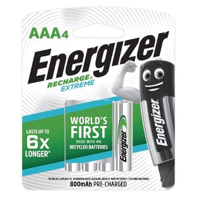Energizer - Recharge Extreme NH12RP4 Pack of 4 AAA Batteries (800mAh) - Battery Durio.sg